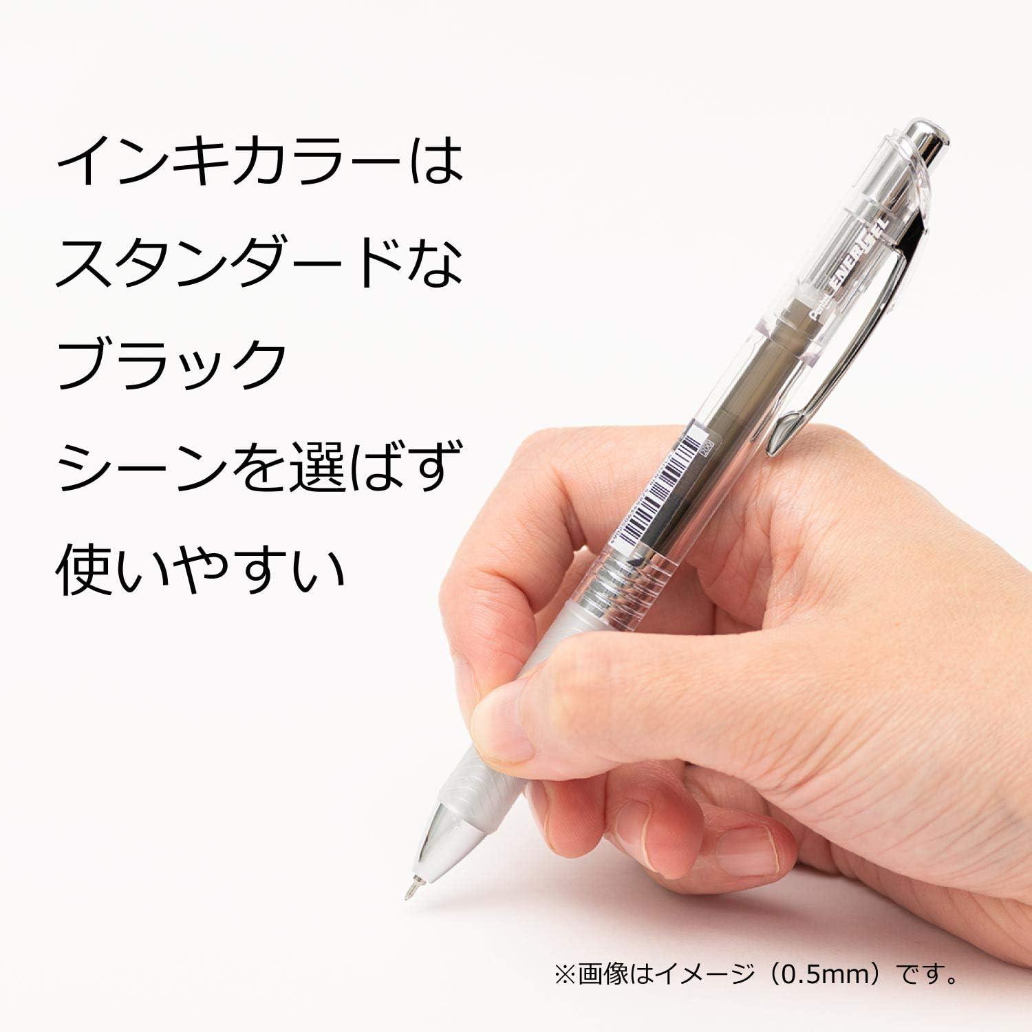 image:imagePentel XBLN75TLCA EnerGel Ink Ballpoint Pen 05 Blue Black 5 PiecesBlack