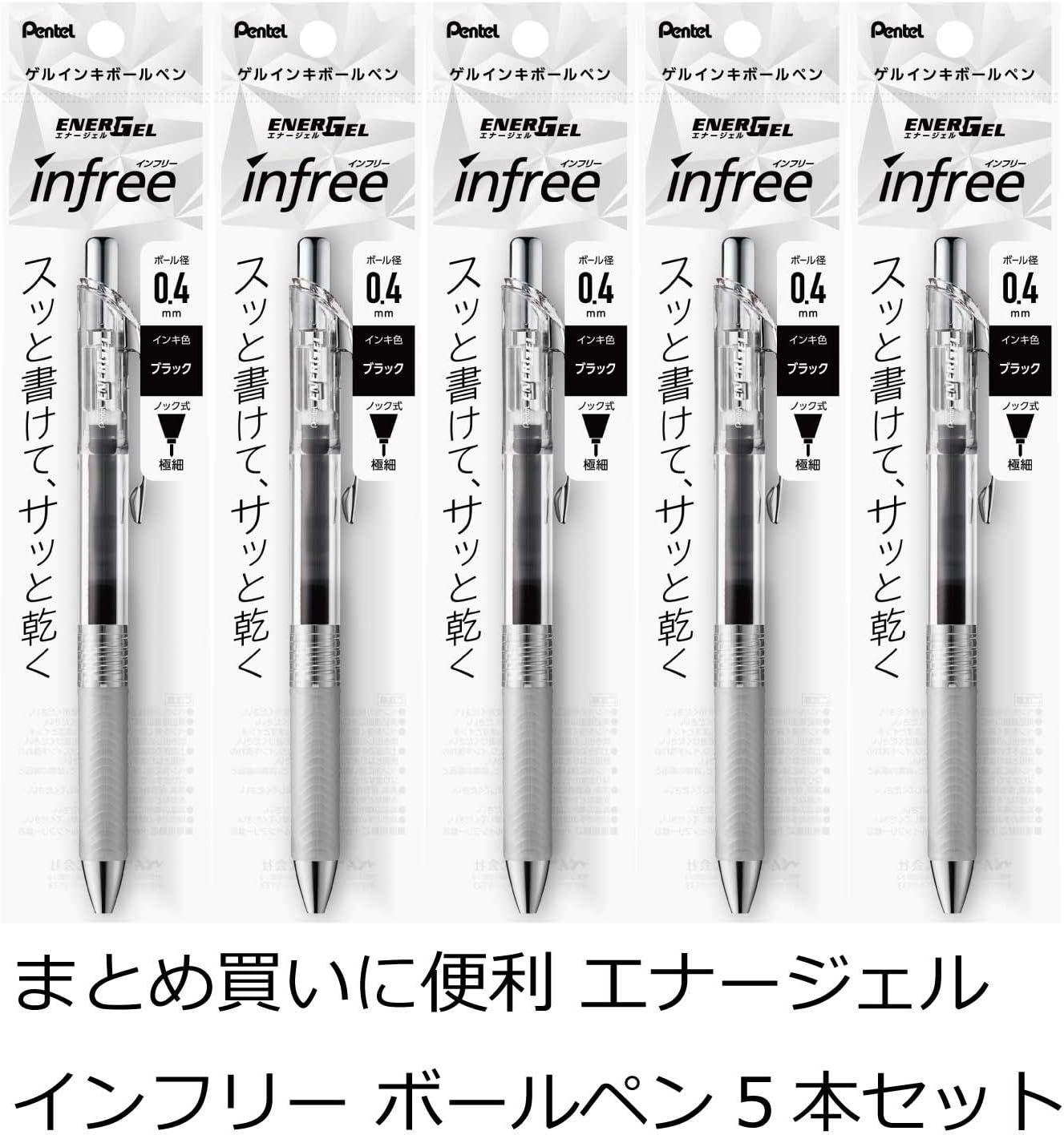 image:imagePentel XBLN75TLCA EnerGel Ink Ballpoint Pen 05 Blue Black 5 Piecesblack black 193911tcx