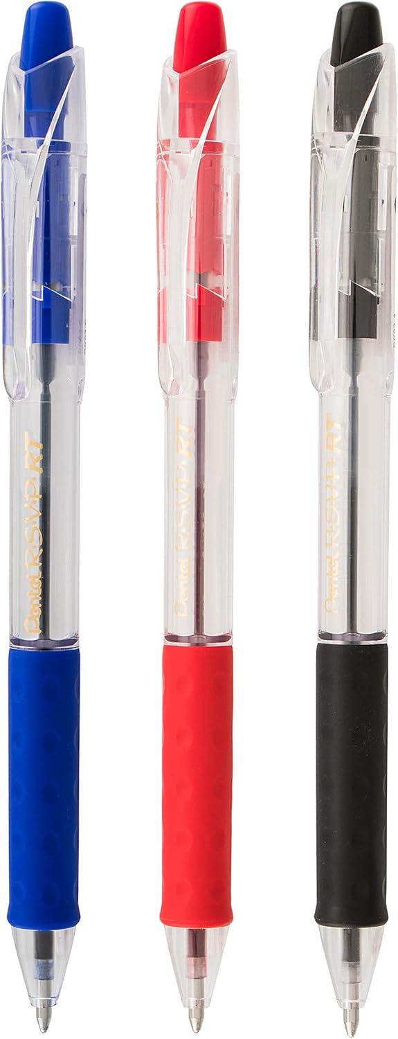 image:imageRSVP Pentel RT Retractable Ballpoint Pen 10mm Tip Black Ink Box of 12 BK93A