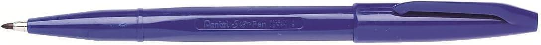 image:imageSign Pen Pentel Stick Porous Point Pen Blue Barrel Blue Ink Bold Point Box of 12 S520C