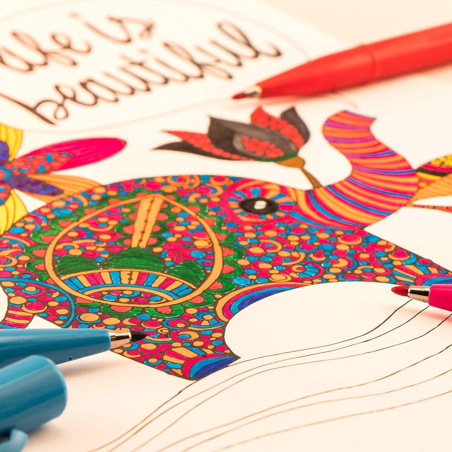 image:imageSign Pen Pentel Stick Porous Point Pen Blue Barrel Blue Ink Bold Point Box of 12 S520C