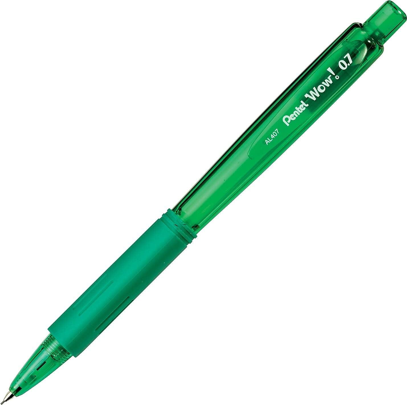 image:imageWow Pentel 07mm Mechanical Pencil with Green Barrel Box of 12 AL407D