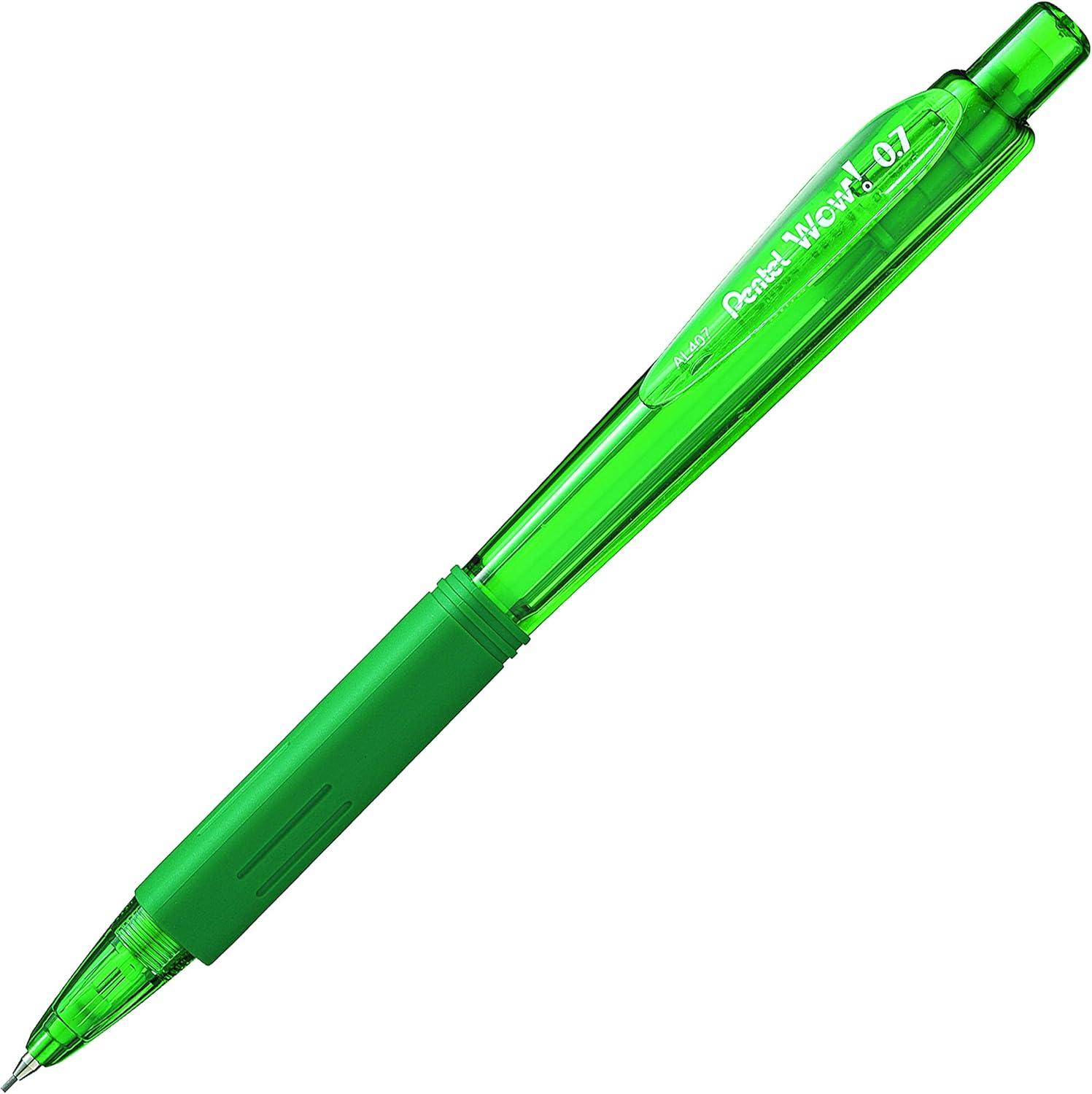 image:imageWow Pentel 07mm Mechanical Pencil with Green Barrel Box of 12 AL407D