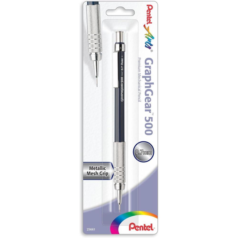 image:imagePentel Arts GraphGear 500 Premium Drafting Pencil 07mm Blue Barrel 1Pack PG527CPABP