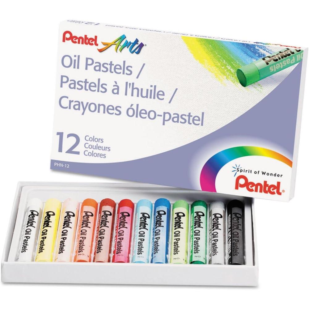image:imagePentel Arts Oil Pastel Set Assorted Colors Set of 25 PHN251 Count Pack of 12