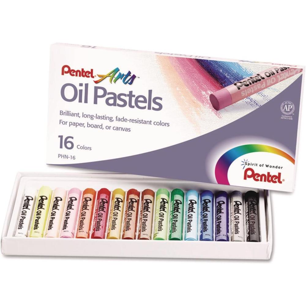 image:imagePentel Arts Oil Pastel Set Assorted Colors Set of 25 PHN251 Count Pack of 16
