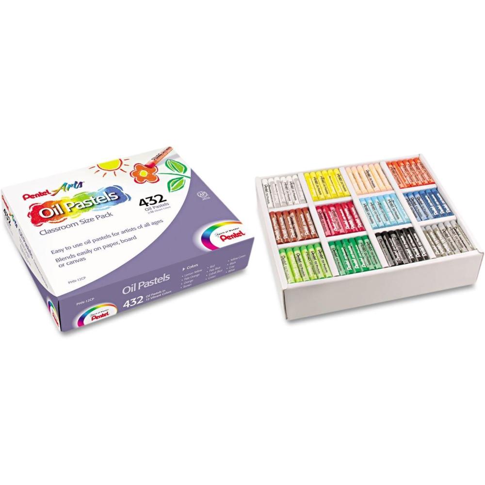 image:imagePentel Arts Oil Pastel Set Assorted Colors Set of 25 PHN251 Count Pack of 432