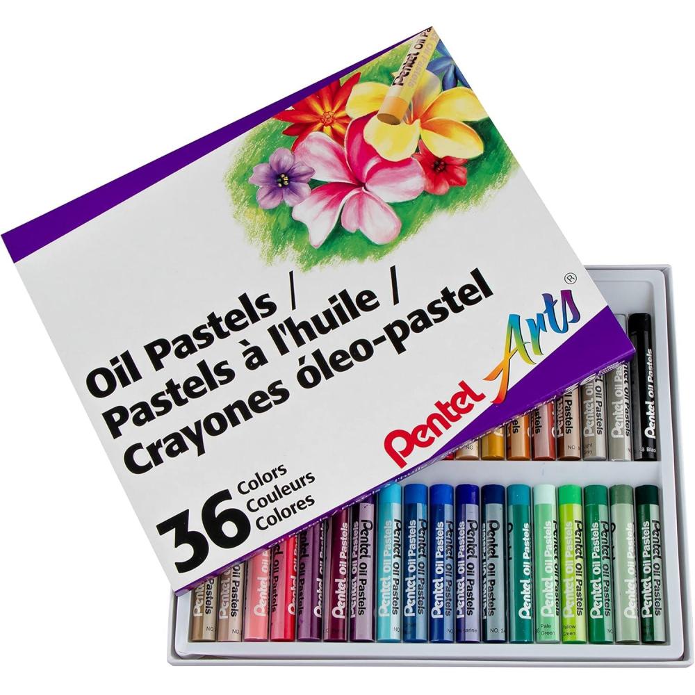 image:imagePentel Arts Oil Pastel Set Assorted Colors Set of 25 PHN2536 Count Pack of 1