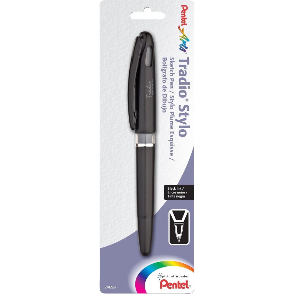 image:imagePentel Arts Tradio Stylo Sketch Pen Black Ink Pack of 1 TRJ50BPA