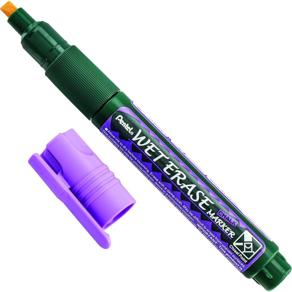 image:imagePentel Arts Wet Erase Chalk Marker Jumbo Tip Black Ink Box of 12 SMW56AViolet