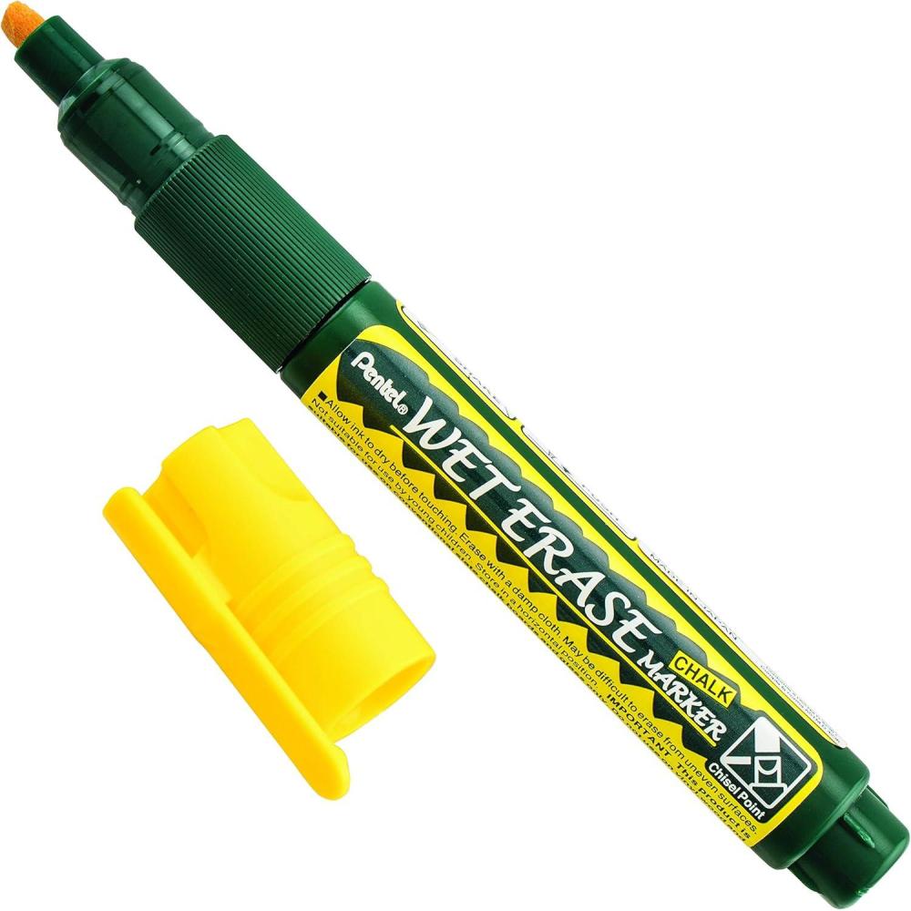 image:imagePentel Arts Wet Erase Chalk Marker Jumbo Tip Black Ink Box of 12 SMW56AYellow