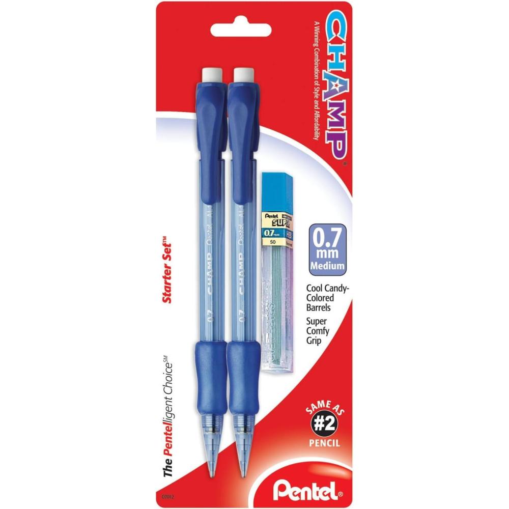 image:imagePentel CHAMP Mechanical Pencil 09mm Tinted Lime Green Barrel Box of 12 AL19KBlack