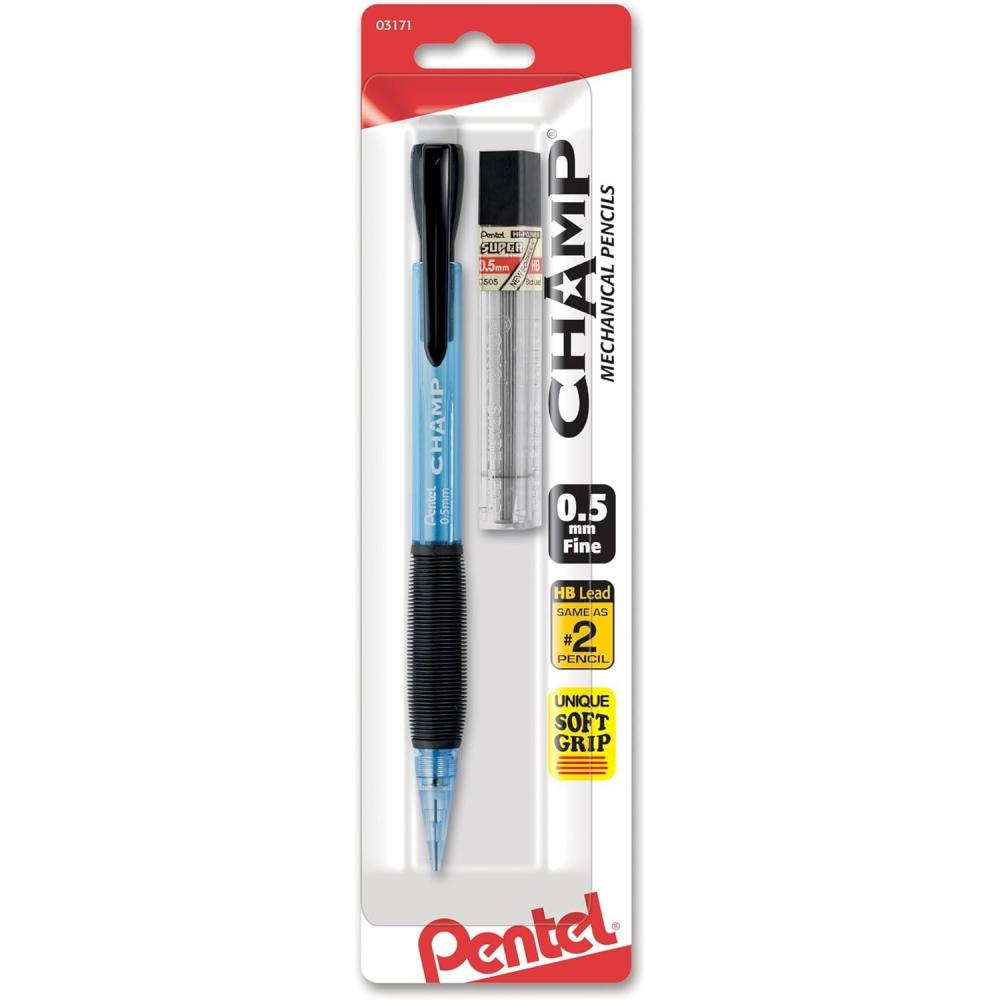 image:imagePentel CHAMP Mechanical Pencil 09mm Tinted Lime Green Barrel Box of 12 AL19KMulticolor