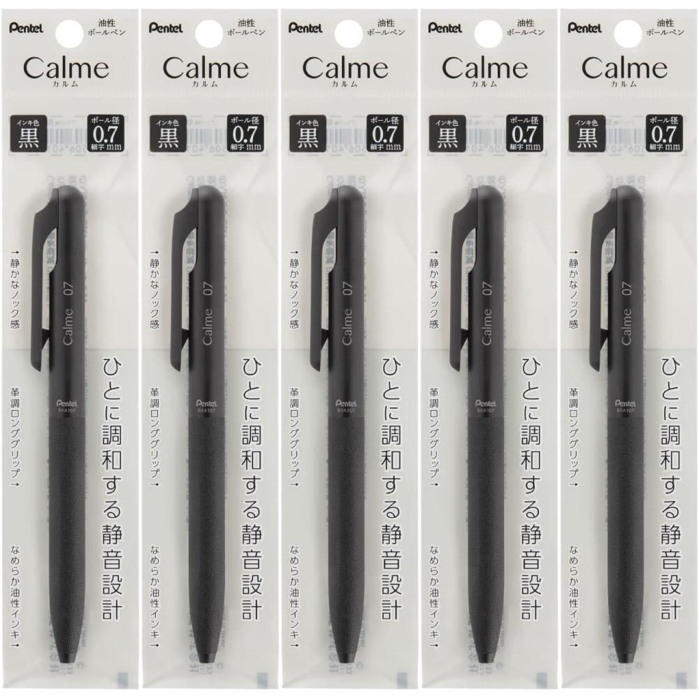 image:imagePentel Calme Ballpoint Pen 035mm Pink 10 Count BXA103PA 10Black Shaft