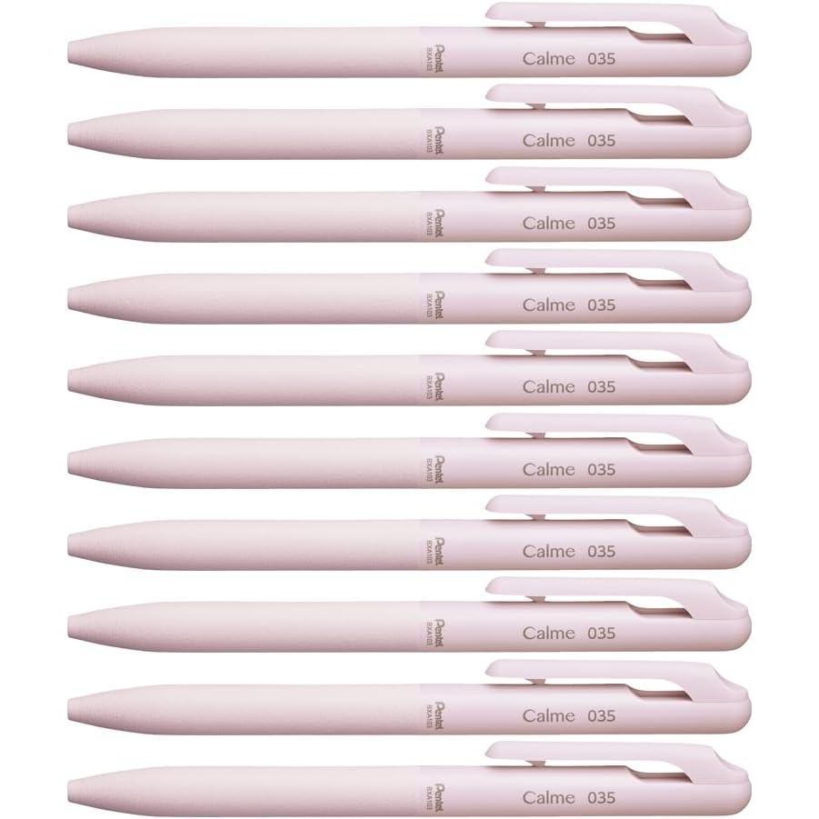 image:imagePentel Calme Ballpoint Pen 035mm Pink 10 Count BXA103PA 10Pink Shaft