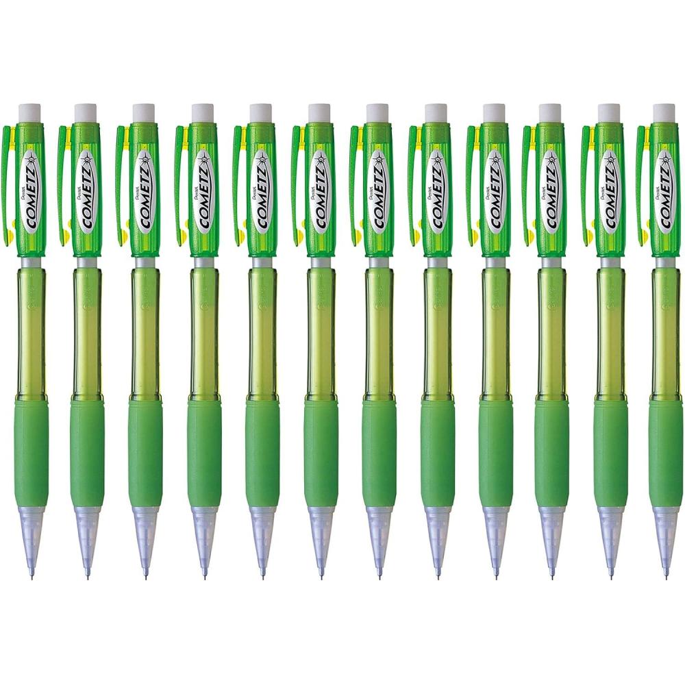 image:imagePentel Cometz Automatic Pencil 09mm Light Green Barrel Box of 12 AX119KGreen