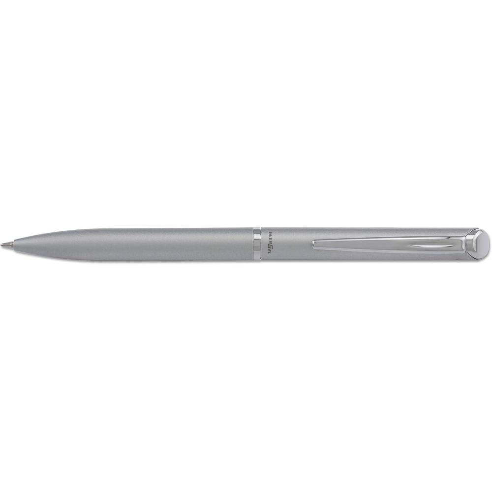 image:imagePentel EnerGel Style Gel Pen 07mm Medium LineTeal Blue Barrel BL2007SABXSilver