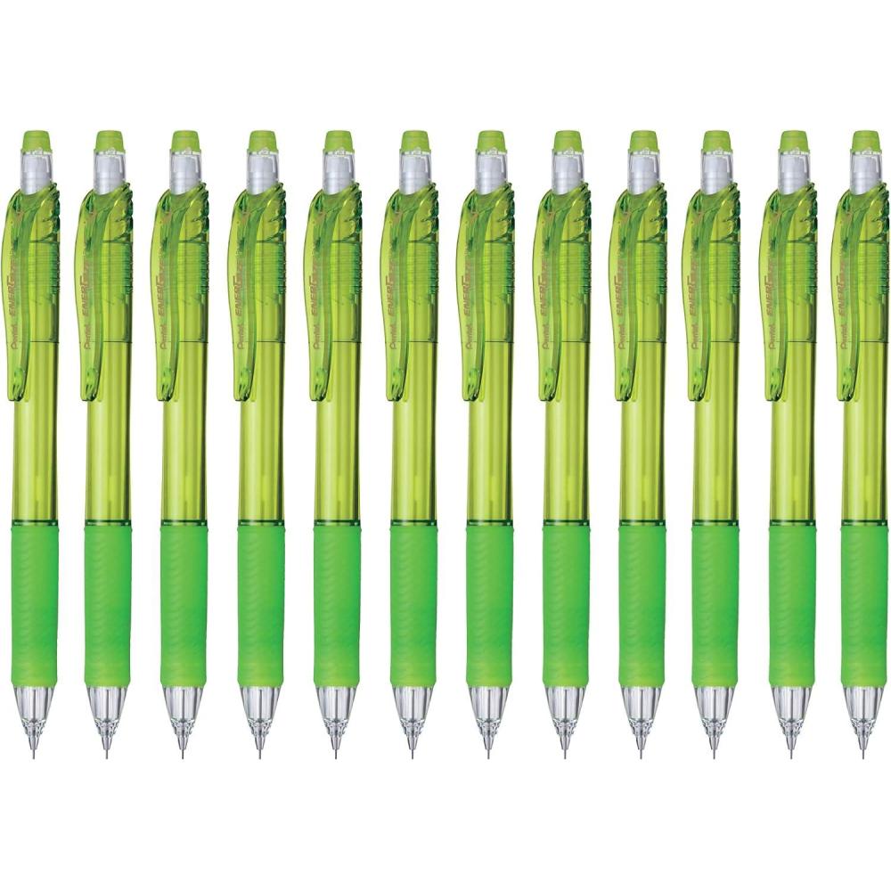 image:imagePentel EnerGizex Mechanical Pencil 05mm Sky Blue Barrel Box of 12 PL105SLight Green Barrel