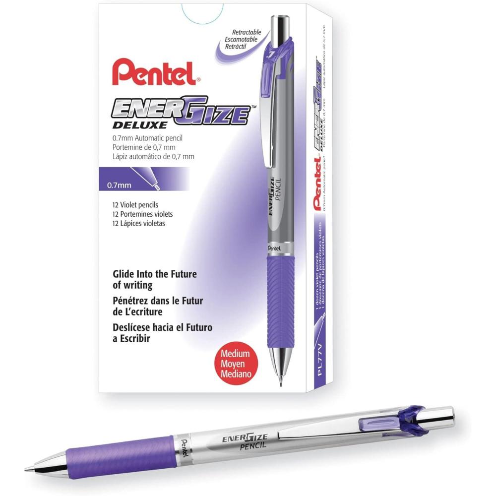 image:imagePentel Energize Mechanical Pencil 07mm Violet Accents Box of 12 PL77V