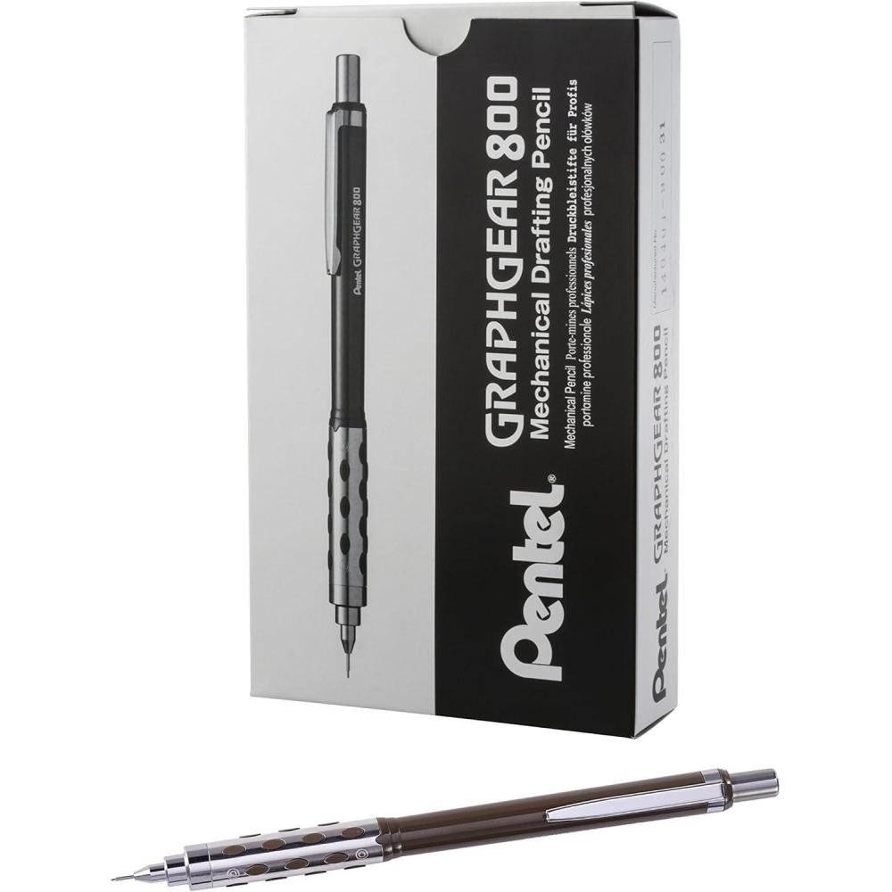 image:imagePentel Graph Gear 800 Mechanical Drafting Pencil 07mm Blue Barrel with Lead and Small PG807LZBP12 Pack