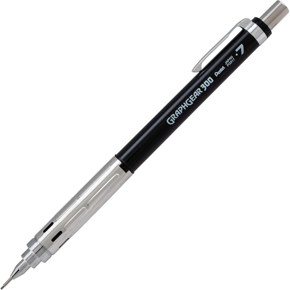 image:imagePentel GraphGear 300 Mechanical Pencil 03mm Extrafine line Orange Barrel Box of 12 PG313TFBlack