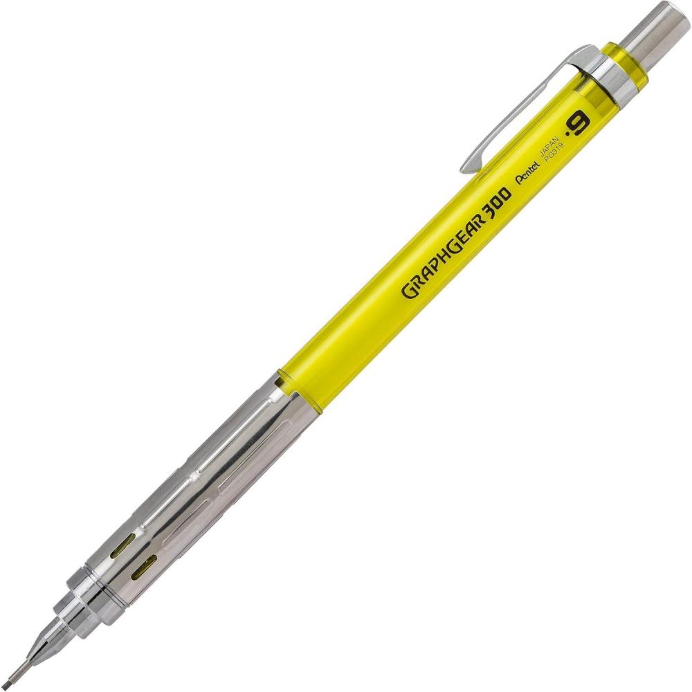 image:imagePentel GraphGear 300 Mechanical Pencil 03mm Extrafine line Orange Barrel Box of 12 PG313TFYellow