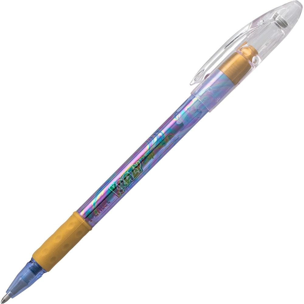 image:imagePentel Krazy POP Beauty Beauty Iridescent Gel Pen 10mm Bold Line Blue amp Gold Ink Box of 12 K91DXC