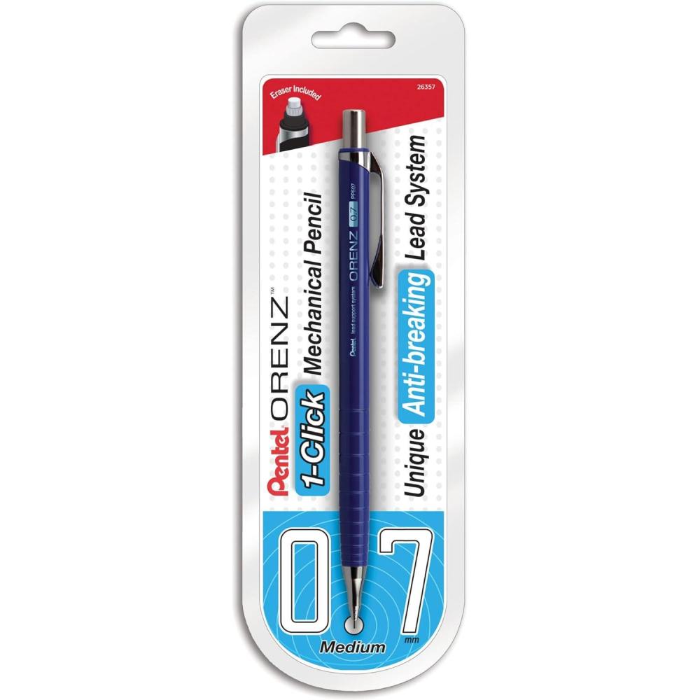 image:imagePentel Orenz Mechanical Pencil 03Mm Extra Fine Line Red Barrel Box of 12 PP503BBlue
