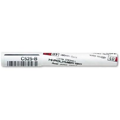 image:imagePentel Premium HiPolymer Lead 05mm Fine HB 12 PiecesTube Box of 12 C525HBB