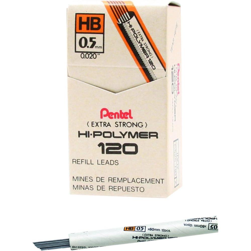 image:imagePentel Premium HiPolymer Lead 05mm Fine HB 12 PiecesTube Box of 12 C525HBHB