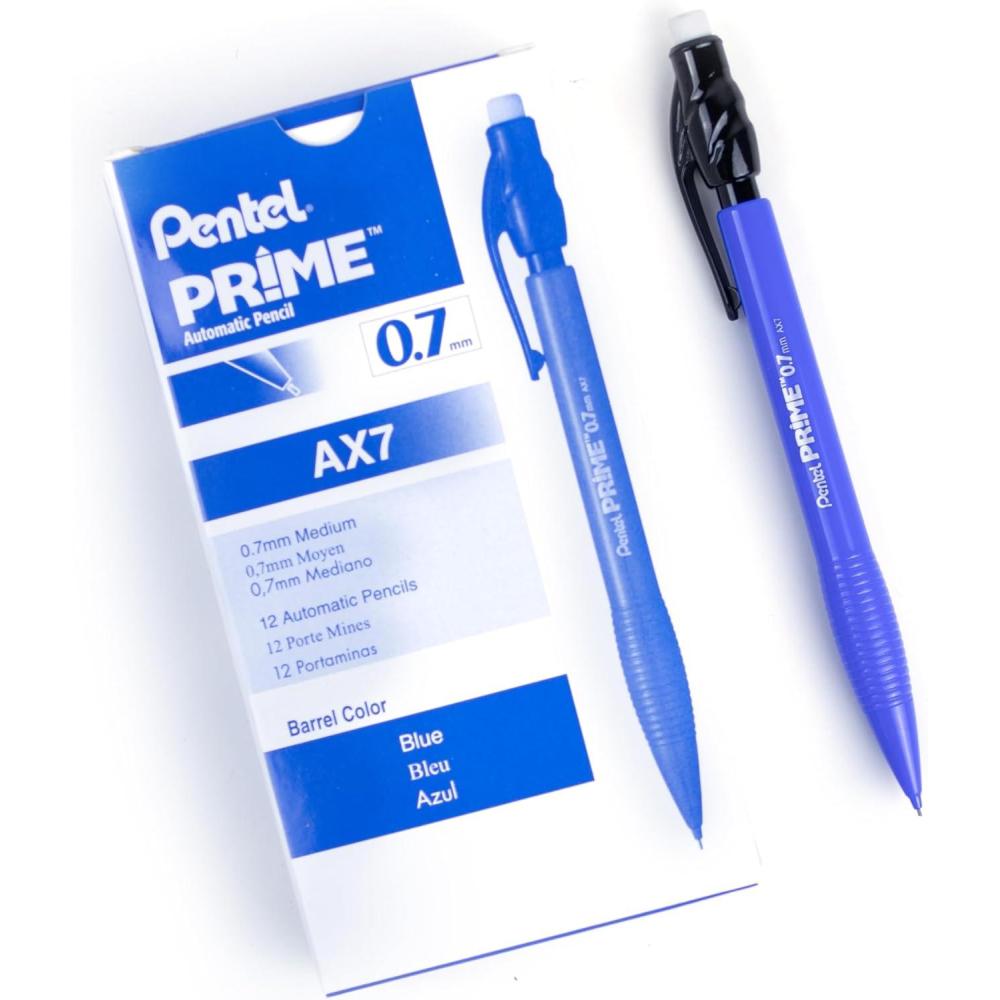 image:imagePentel Prime Mechanical Pencil 07mm Assorted Barrel Colors Pack of 6 AX7BP6MBlue