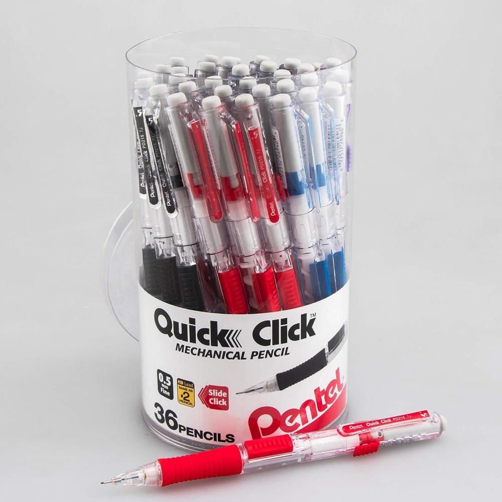 image:imagePentel Quick Click Mechanical Pencil 07mm Medium Black Barrel Box of 12 Pencils PD217AAssorted