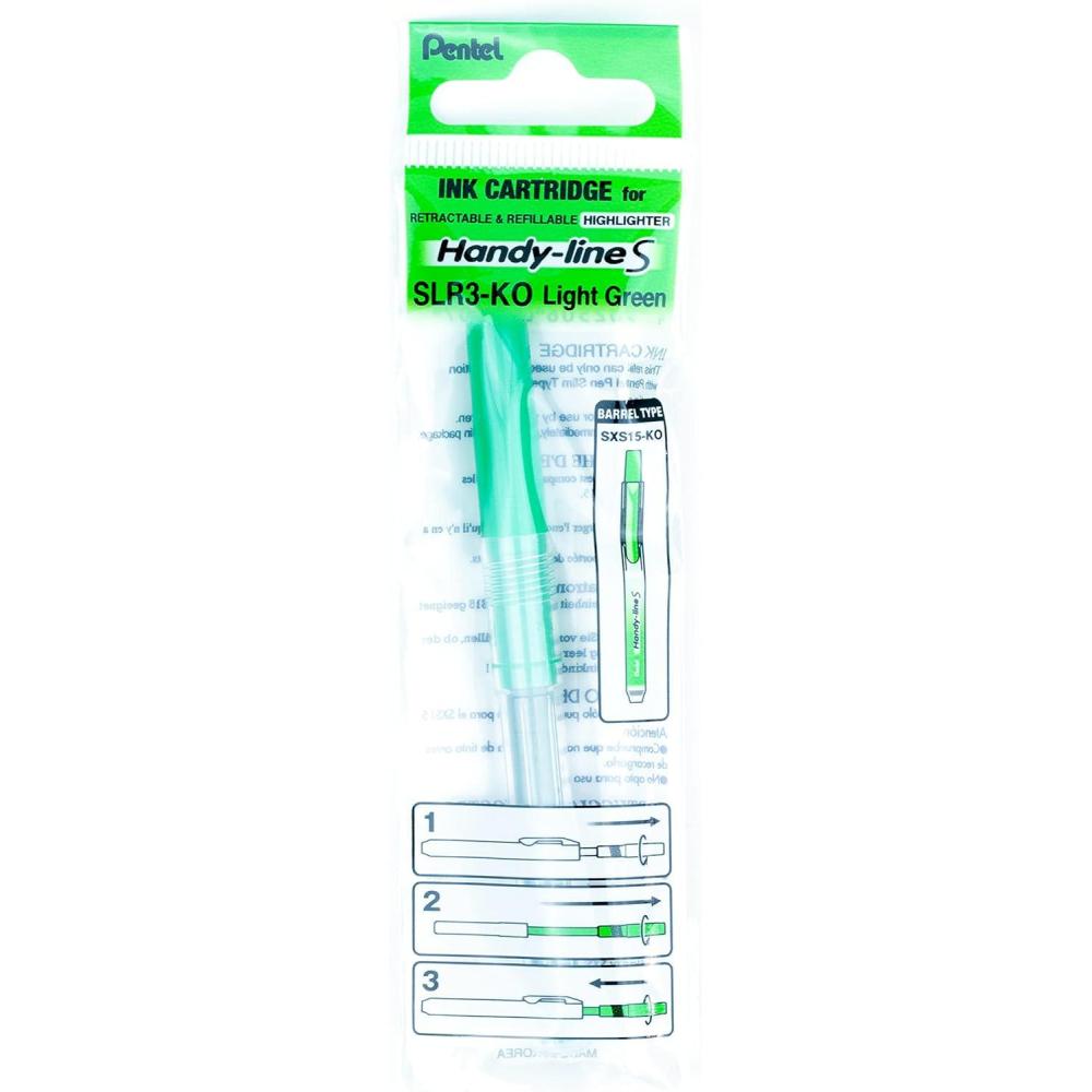 image:imagePentel Refill For Handy Line S Highlighter Orange Ink Box of 12 SLR3FLight Green