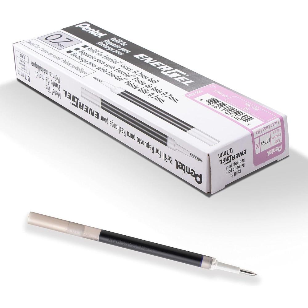 image:imagePentel Refill Ink for BL57BL77 EnerGel Liquid Gel Pen 07mm Metal Tip Green Ink Box of 12 LR7D12Lilac