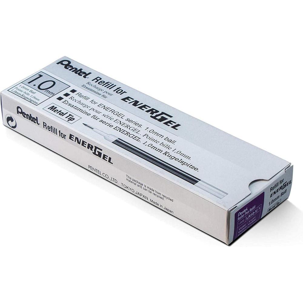 image:imagePentel Refill Ink for BL60 EnerGel Liquid Gel Pen 10mm Metal Tip Red Ink Box of 12 LR10B12Violet
