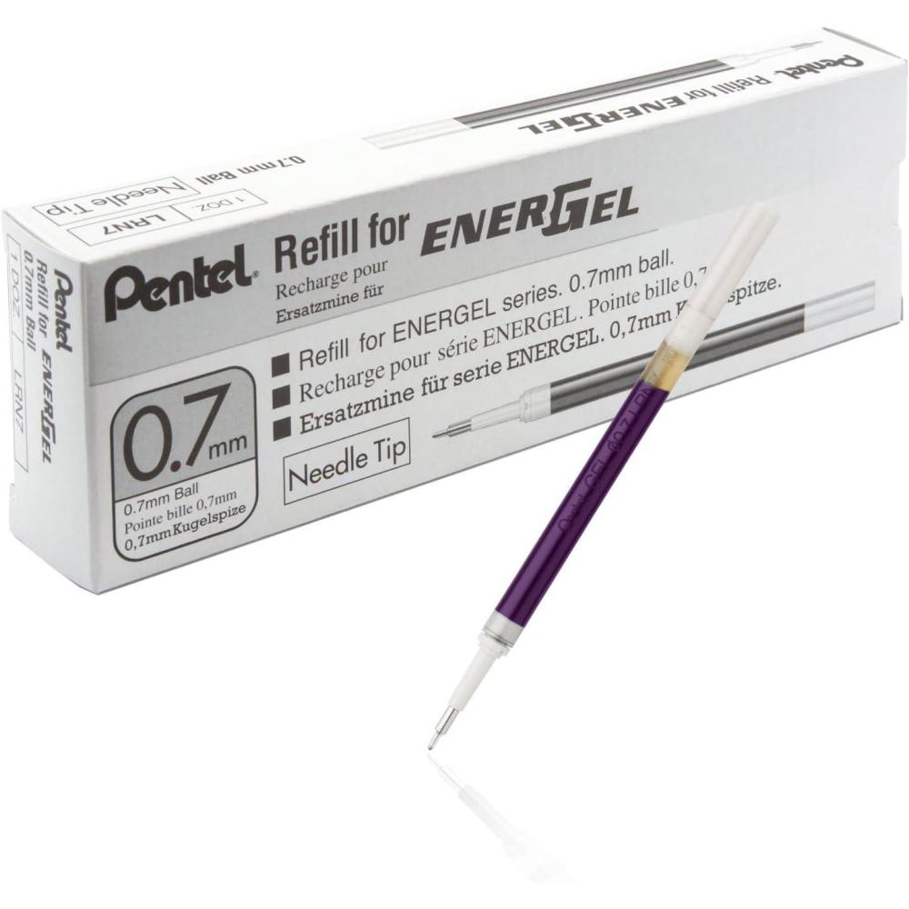 image:imagePentel Refill Ink for EnerGel Liquid Gel Pen 07mm Needle Tip Blue Ink 1 Pack LRN7CViolet