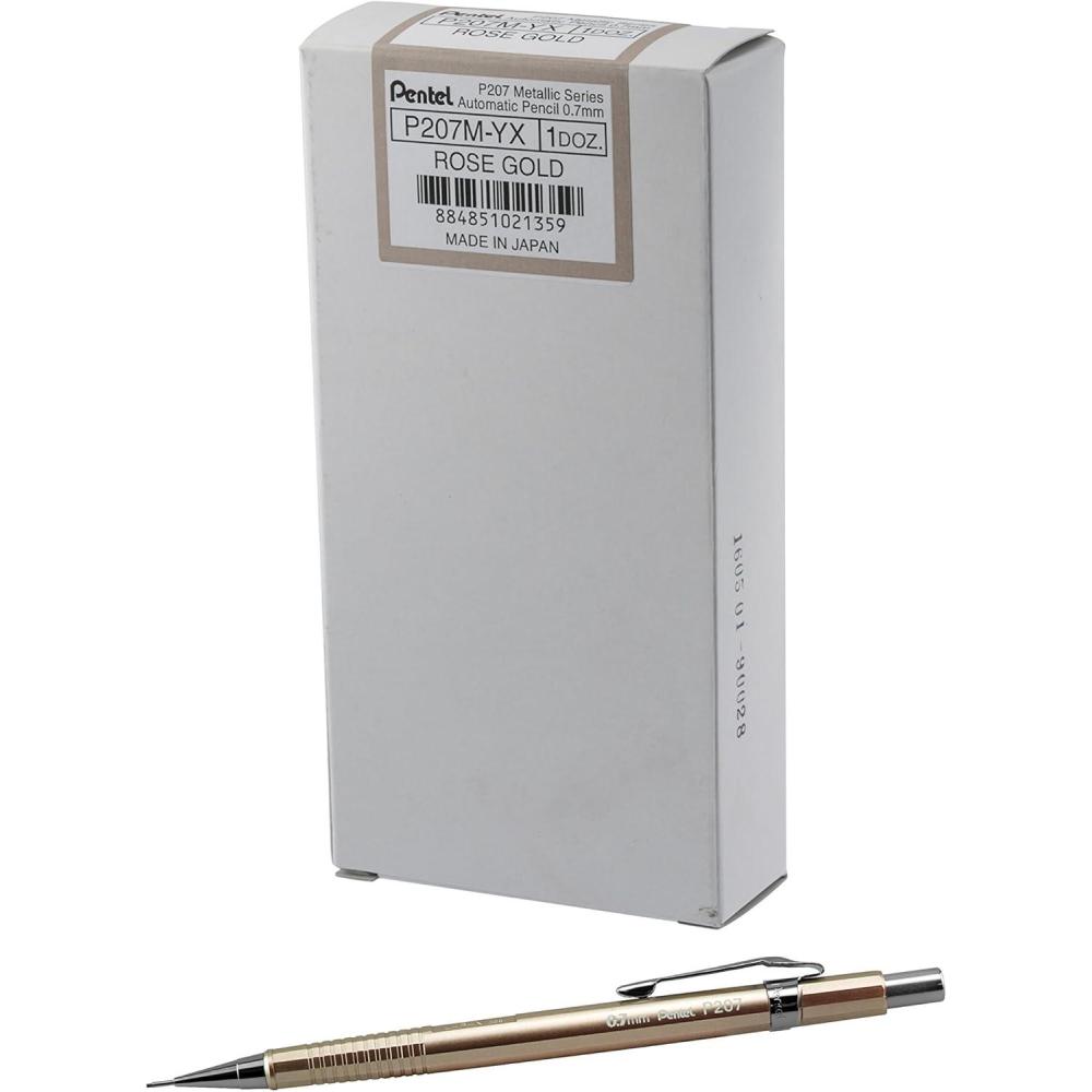 image:imagePentel Sharp Mechanical Pencil 07mm Metallic Copper Barrel Box of 12 P207MY