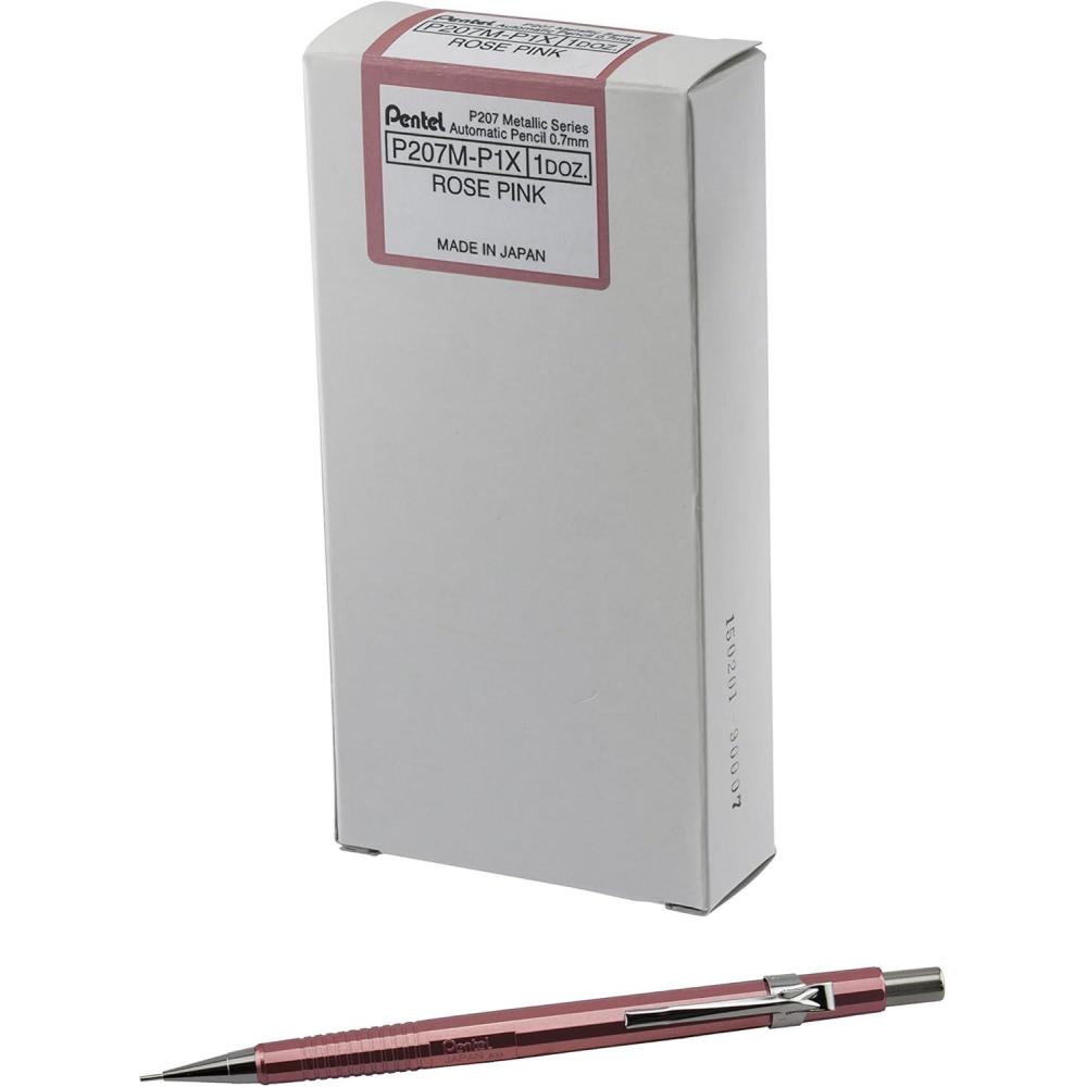 image:imagePentel Sharp Mechanical Pencil 07mm Metallic Rose Pink Barrel Box of 12 P207MP1