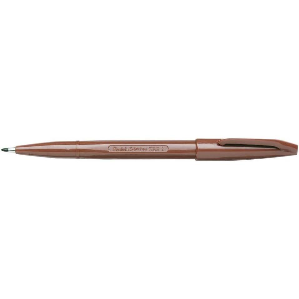 image:imagePentel Sign Pen FiberTipped Pen Blue Ink Box of 12 S520CBrown