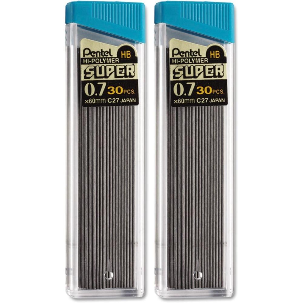 image:imagePentel Super HiPolymer Lead Refill 07 mm Medium HB 30 Pieces of Lead C27BPHBK630 Count Pack of 2