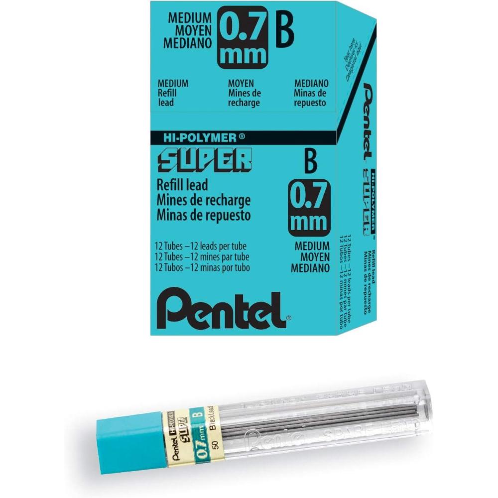 image:imagePentel Super HiPolymer Lead Refill 07mm Medium HB 360 Pieces of Lead C27HB1 Count Pack of 144