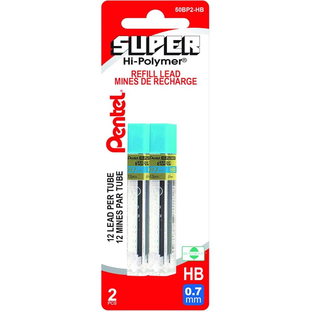 image:imagePentel Super HiPolymer Lead Refill 07mm Medium HB 360 Pieces of Lead C27HB2 Count Pack of 1