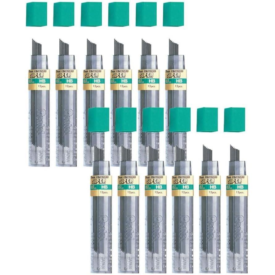 image:imagePentel Super HiPolymer Lead Refill 09mm Thick HB 180 Pieces of Lead 12 Tubes of Lead 509HB12 Count Pack of 1