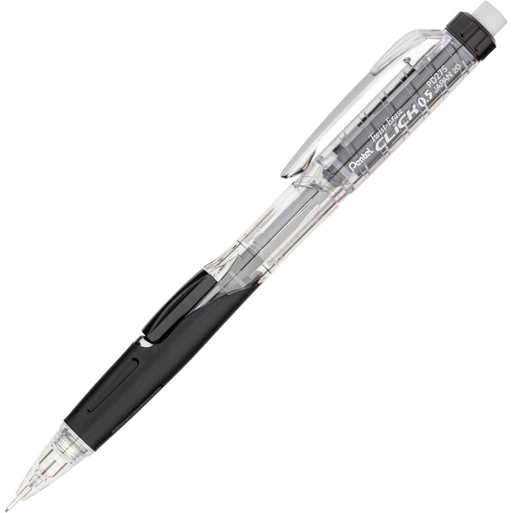 image:imagePentel TwistErase Click Mechanical Pencil 07mm Assorted Barrel Colors Color May Vary Box of 12 PD277TA