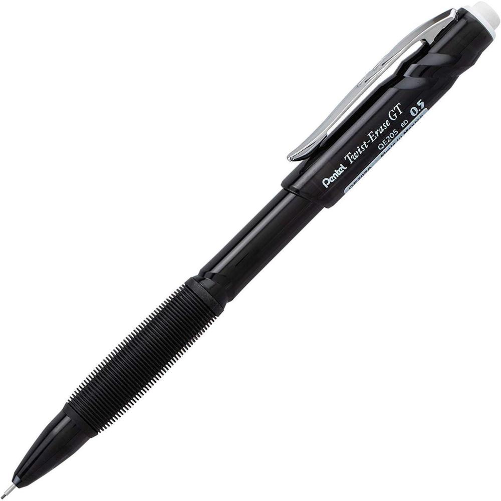 image:imagePentel TwistErase GT 05mm Mechanical Pencil Transparent Black barrel Box of 12 QE205A