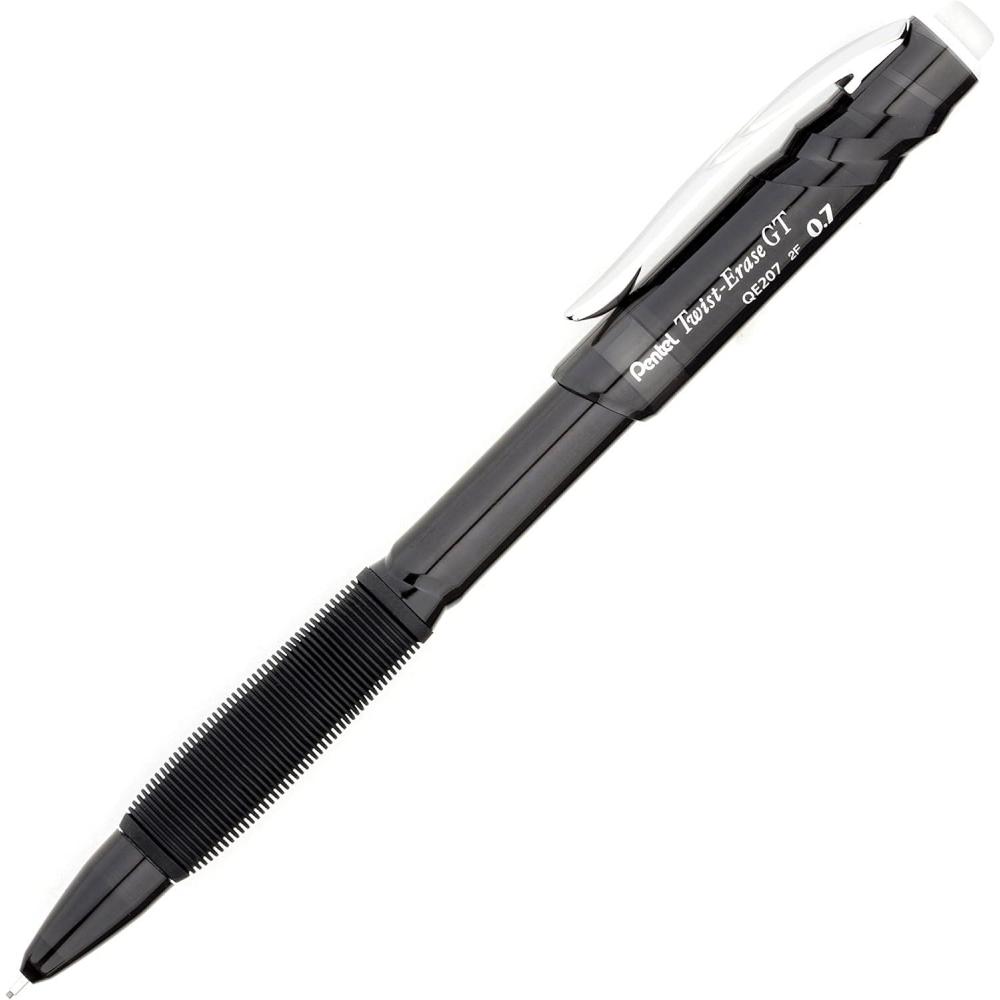 image:imagePentel TwistErase GT 07mm Mechanical Pencil Transparent Black Box of 12 QE207ABlack