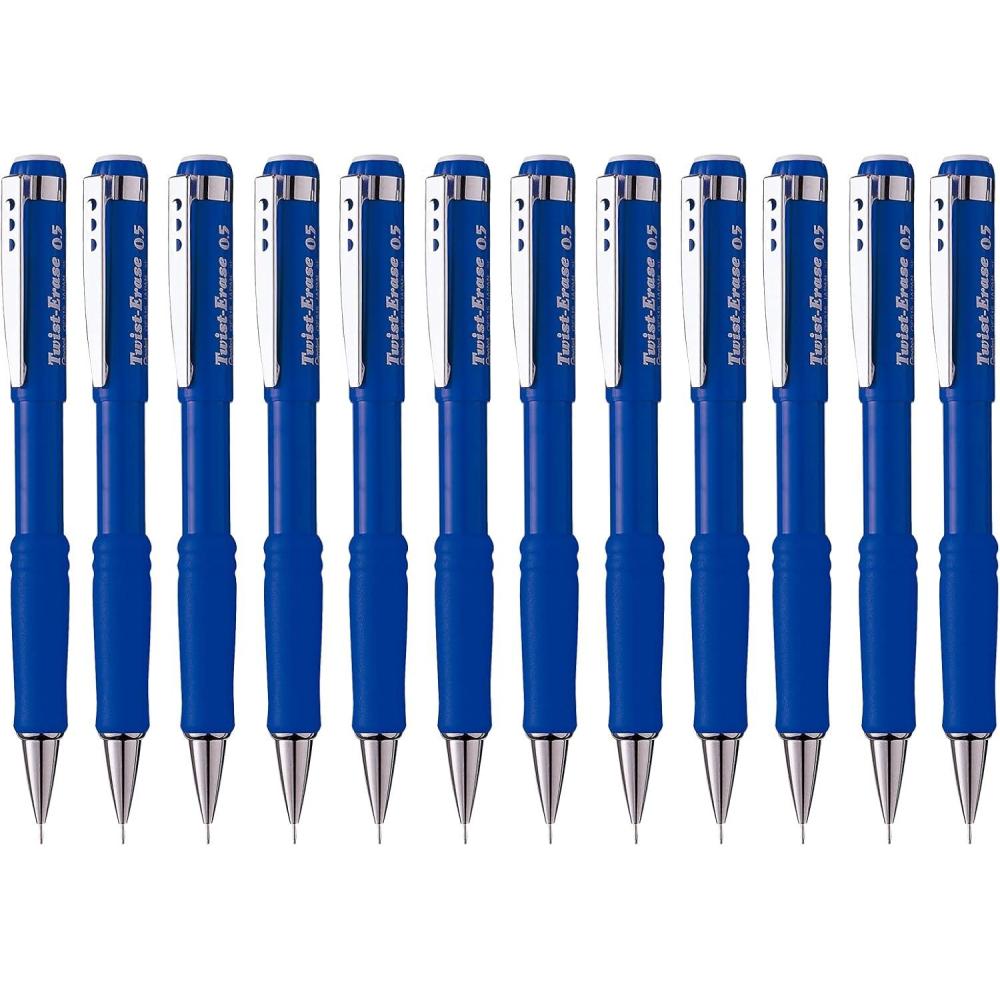 image:imagePentel TwistErase III Mechanical Pencil 05mm Blue Barrel 12 Pack QE515C