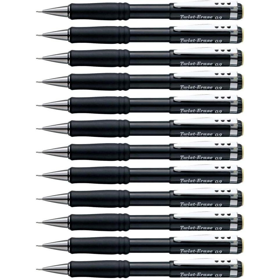 image:imagePentel TwistErase III Mechanical Pencil 09mm Violet Barrel Box of 12 QE519VBlack