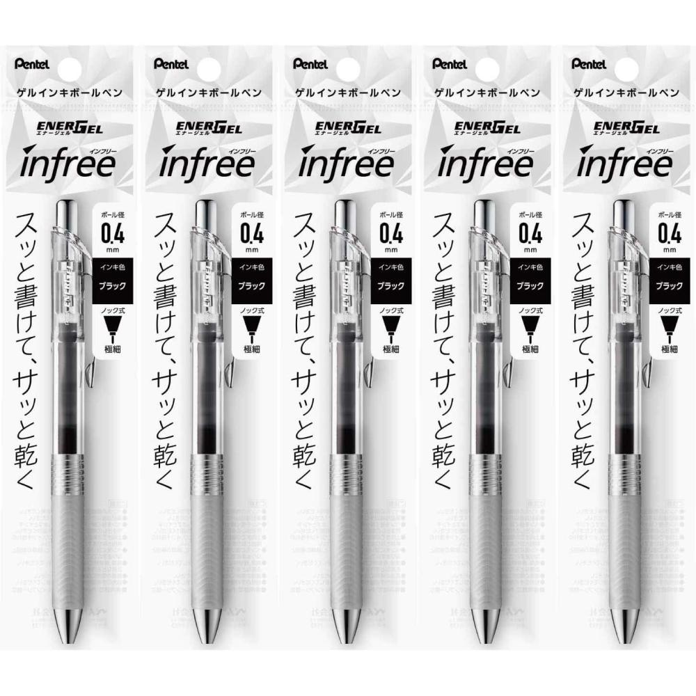image:imagePentel XBLN75TLCA EnerGel Ink Ballpoint Pen 05 Blue Black 5 Piecesblack black 193911tcx