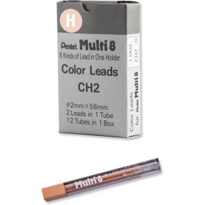 image:imagePentel Arts 8 Colour Pencil Lead Refill Brown 24 Pieces of Lead CH2EPeach